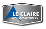 A picture of the logo for le claire manufacturing company.